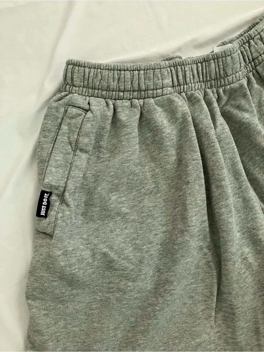 Nike Gray 'Just Do It' Athletic Shorts